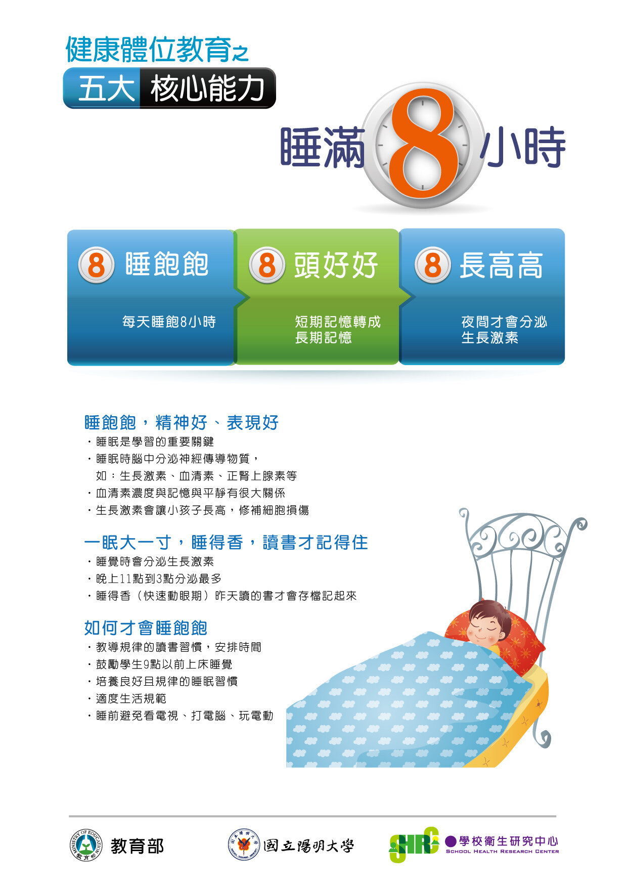 睡滿8小時